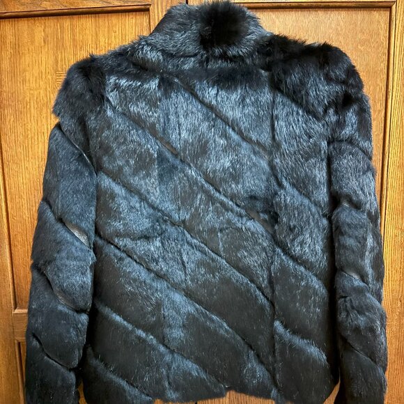 Real Dyed Rabbit Jacket.  Size Small - Picture 2 of 3